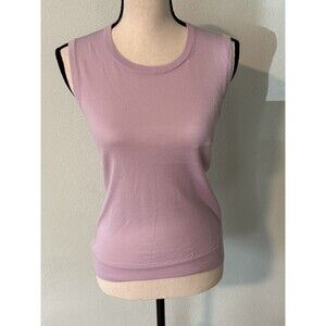 BROOKS BROTHERS women’s medium Lavender Sleeveless V-Neck blouse merino wool